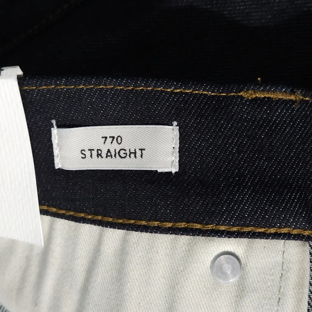 J.Crew 770 Straight Fit Jeans 44x34 Dark‎ Rinse Wash Denim Classic Mens Straight